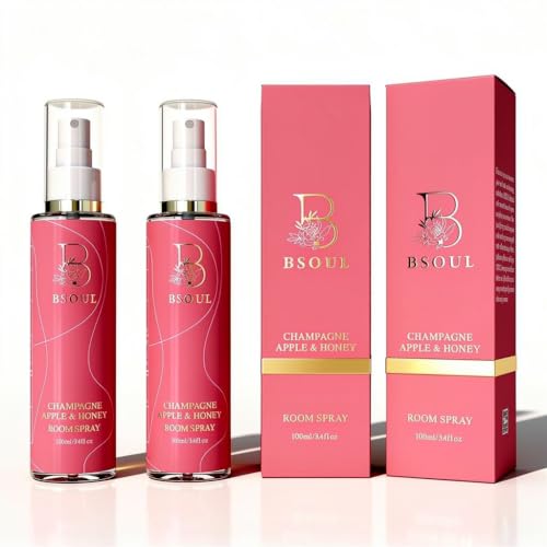 Image of BSOUL Air Freshener Spray 100 ML Pack Of 2 Champagne Apple & Honey | Calming Floral Room & Nature Inspired Fragrance for Car Non-Toxic & Long-Lasting Room Freshener