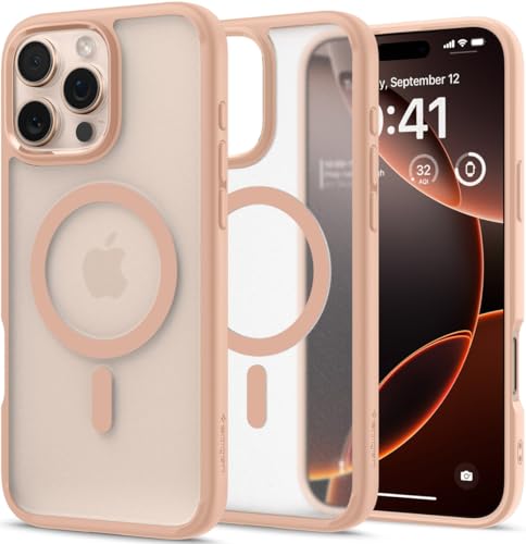 Image of Spigen for iPhone 16 Pro Max Case, Ultra Hybrid MagFit [Anti-Yellowing] [Compatible with Magsafe] - Frost Rose Titanium