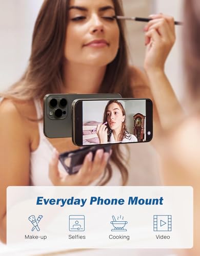 Image of JOYTUTUS Shower Phone Holder, Reusable Suction Cup Phone Mount for Shower, Mirror, Kitchen, Window & Bathroom, Shower Phone Mount Compatible with iPhone 16, 15, 14, 13, 12 & All Phones