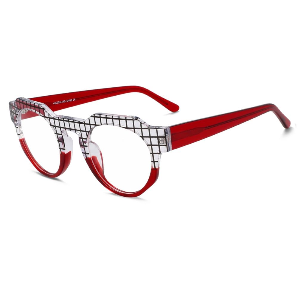 Vintage Runde Acetat Brillengestell Damen Brillengestell Brillen