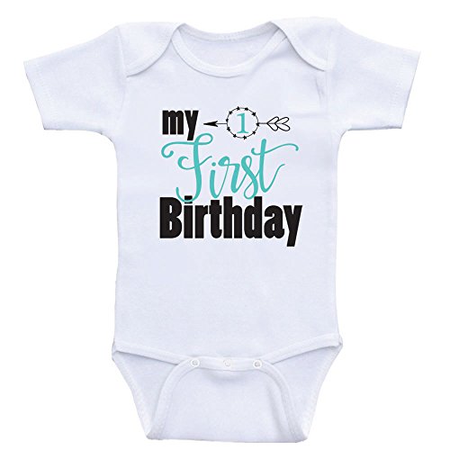 Image of First Birthday Baby Clothes My First Birthday One-Piece Baby Shirts