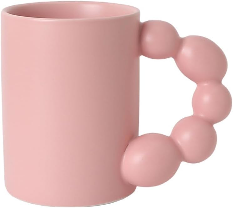 MJKQ9 2点セット マグカップ × ソーサー 韓国雑貨 450ml 母の日 ピンク プレゼント 実用的 ギフト もこもこ バブル ハンドメイド set 手作り マグ プレート 食器 アート ティーカップ コーヒーカップ カップ コップ 皿 置物 北欧 インテリア おしゃれ 無地 シンプル