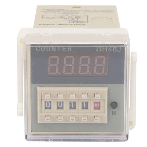 Vensans Digital Counter, O111ROM DH48J-8 LCD Digital Electronic Counter 8 Pins Delay Time Relay 0-999900(12VAC/DC)