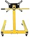JEGS Engine Stand | Yellow Finish | 1250 LBS Capacity | 360 Degree Adjustable Mounting Head | Easy Assembly | Disassembly | 4 Ball-Bearing Swivel Caster Wheels | Heavy-Duty Square Steel Frame