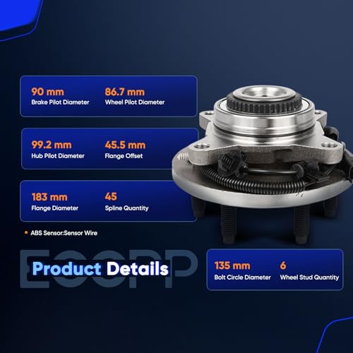 Image of ECCPP 515166 Wheel Bearing Hub Assembly for Lincoln Navigator 2011-2014