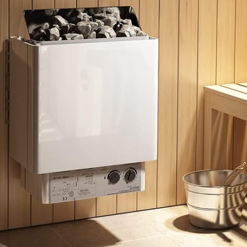 ylpddmm Estufa de Sauna de 3-9 kW con Control táctil, Calentador eléctrico de Sauna,con Controles Integrados, Temporizador de 3 Horas y Temperatura Ajustable para máx. 100℃,6KW