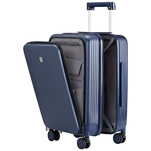 Hanke - 14 16 20 24 29 Inch Under Seat Rolling Hand Luggage Suitcase TSA Integrated Spinner Luggage Lightweight Polycarbonate with Wheels