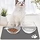MOLIMOLI Napfunterlage Hund Katzen, rutschfeste Silikonunterlage Futternapf, Saugfähige Schnelltrocknend Futtermatte Katzen, Futterunterlage Katze, 60x40cm Hundenapf Unterlage