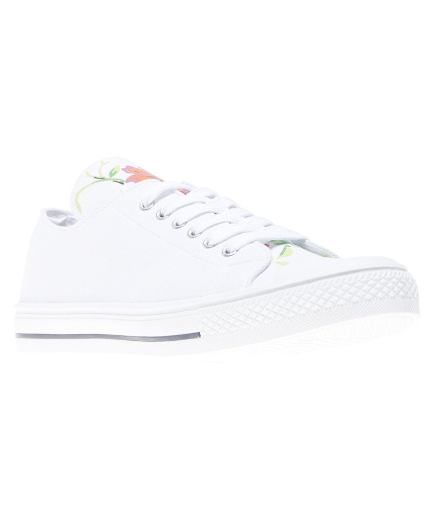 Wet Seal Women's Pop-Up Print Lace-Up Sneakers