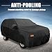 X AUTOHAUX SUV Car Cover for Chevrolet Tahoe 4 Door 2007-2024 Outdoor Waterproof Sun Rain Dust Wind Snow Protection 190T PU W/Driver Door Zipper Black