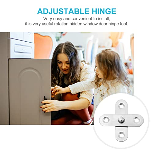 DOITOOL 6 Peças Dobradiças De Porta Invisíveis De Rotação De 360 ​​Graus Dobradiça De Porta Oculta D