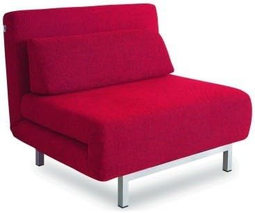 Inc Grey Fabric Uphsoltered Sofabed chair Red