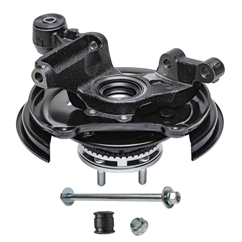Image of Detroit Axle - Rear Steering Knuckles & Hub Bearings Shock Absorbers Sway Bar Links Replacement for 2003-2005 Subaru Forester - 6pc Set