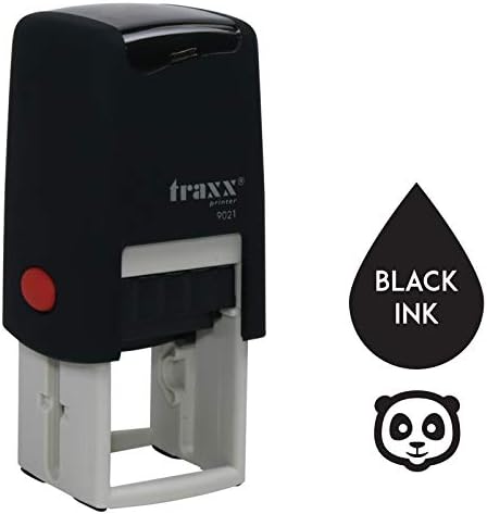 Traxx 9021 Loyalty Card Self Inking Rubber Stamp Business Cafe Coffee Shop *A Black Coffee Bean Design*