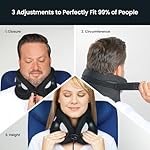 Cabeau Travel Essential Neck Pillow - Fits Most Neck Sizes (11-21 inches) - Evolution X Three Ways to Adjust for Ultimate Comfort on Long Flights (Diamond) - Image 3