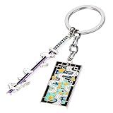 Weeb Keychains Demon Slayer - Llavero de anime con espada y placa de abalorio, mercancía y regalos de Demon Slayer, Muichiro Tokito, One Size