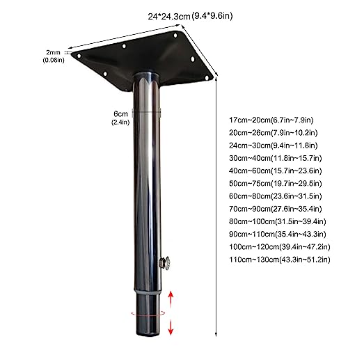 Pied de table réglable en acier inoxydable pour bar et bureau