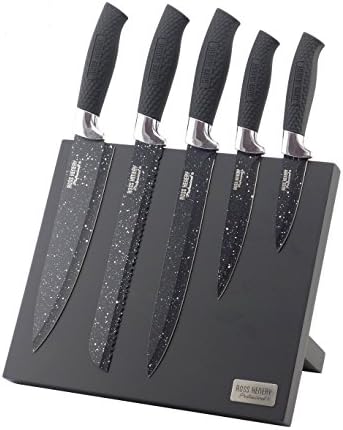 Ross Henery Professional Kitchen Knife sets with Choice of Block and style (5 Piece on Magnetic Block)
