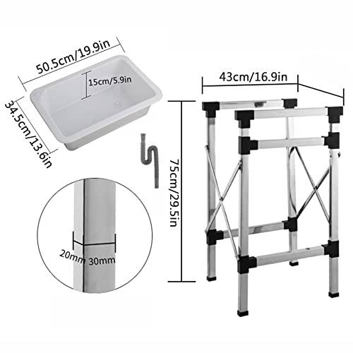 Évier de camping portable pour laver le linge sans se baisser - 6