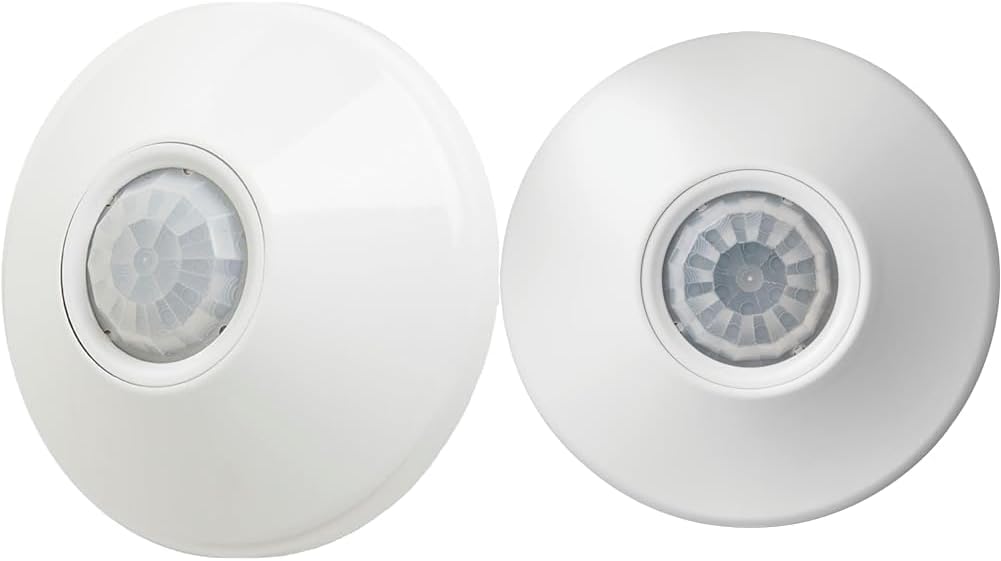 Sensor Switch CMR PDT 10 Dual Tech Ceiling Mount Extended Range Sensor with CM 9 Ceiling Mount 12 Foot Radius Sensor