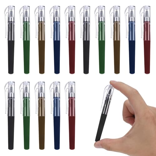 Bolígrafos gel mini 15 piezas punta 0.5mm tinta negra miniatura 1