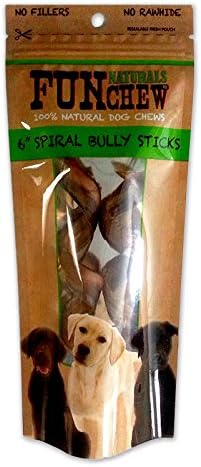 The Butcher Shot FunChew 6" Bully Stick Spiral, 2-Pack