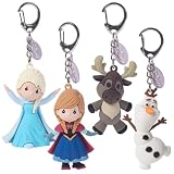 Precious Moments Disney Frozen Backpack Clips Set of 4 | Elsa, Anna, Olaf, and Sven