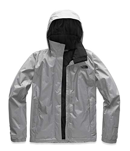THE NORTH FACE Women's Resolve 2 Rain Jacket (Standard and Plus Size), Mid Grey/TNF Black, Large
