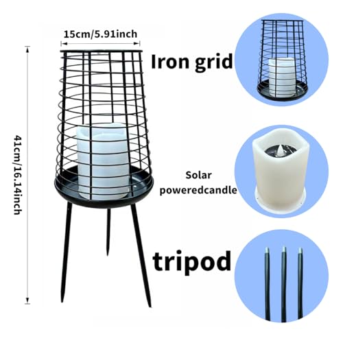 NWAMTFSYXW Stand Up Solar Lights Outdoor Floor Lamp, Grid 1 Pack by NWAMTFSYXW - Used condition - Image 3