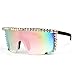 mincl/One-piece Rhinestone Sunglasses Unisex Bling Crystal Shades Fashion Oversized Square Sunglasses (Multicolor)