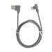 Produktbild Cablecc USB-C 3.1 Typ-C auf links abgewinkeltes 90 Grad USB 2.0 Datenkabel mit Schutzhülle für Tablet und Handy