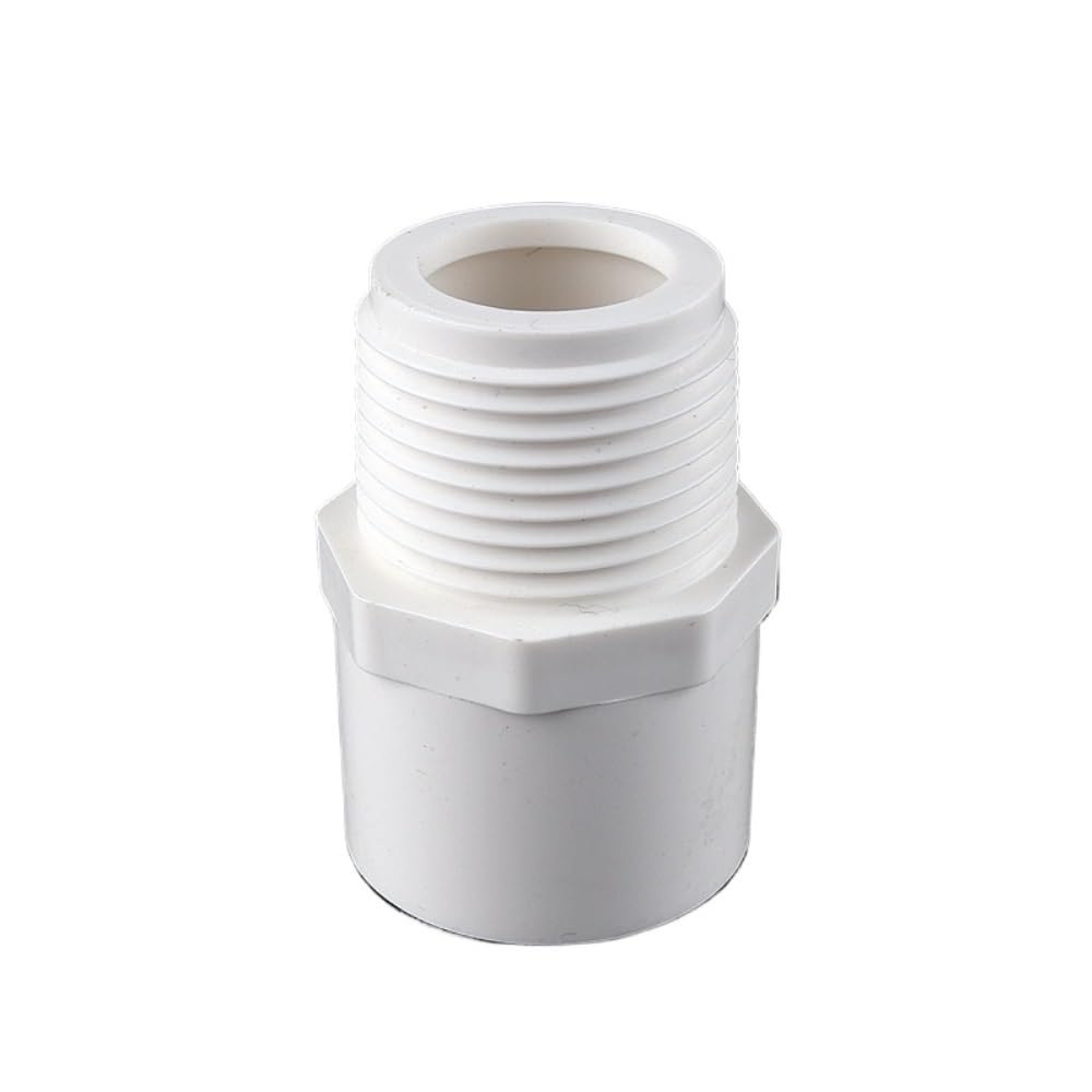 2-10 Piezas de 20/25/32/40/50/63 Mm ~1/2"-2", Conector Recto de Pvc con Roscaho, Piezas para Acuario, Adaptador de Riego de Jardín/25Mm/8Pcs
