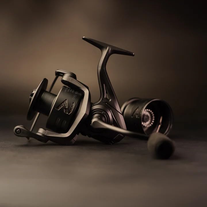 Carrete 1OF1 – Carrete versátil para carpas, comederos, spinning y agua salada, acabado negro mate, rodamientos 5+1, carretes dobles