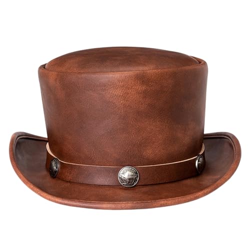 Chapeau de magicien marron pour costume de médecin de la peste et soirée steampunk