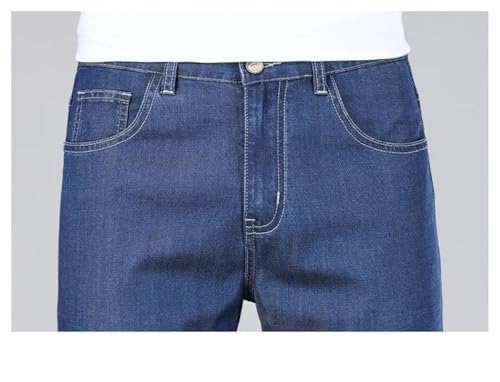 Men's Business Jeans Thin Stretch Denim Pants Straight Casual Loose Cotton Classic Trousers Male3