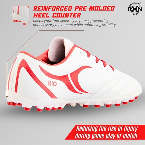 Image of RXN Men's Turbo Football Studs | Lightweight & Durable Cleats Football Shoes | Superior Traction for All Pitches | Premium Comfort & Performance for Every Match