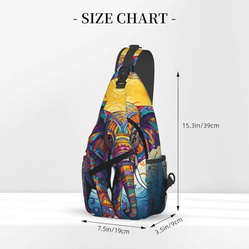 Mochila bandolera color negro con elefante miniatura 2