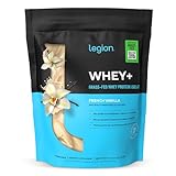 LEGION Whey+ Protein Whey Isolate from Grass Fed Cows (French Vanilla, 30 Servings) - Whey Protein Isolate Powder, Low Calorie, Non-GMO, Sugar Free, Lactose and Gluten Free, All Natural Protein Powder