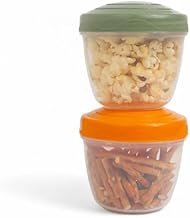 علب لحفظ وتخزين طعام الأطفال من قطعتين مع اغطية محكمه الغلق سعة 300 مل الوان متعدده