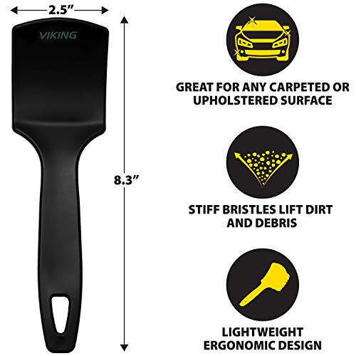 Viking Carpet And Upholstery Cleaning Brush, Scrub Brush For Car Interior And Home, Black/Blue #TOP1