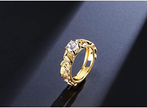 BAJIE Alyans Altın Bayan Pırlanta Yüzük Mücevher Pırlanta Alyans Takı - Görsel 4