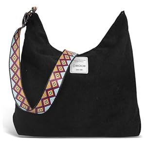 Corduroy Totes Bag for Women with Adjustable Strap Large Crossbody Hobo Bag Casual Handbag Fashion Shoulder Bag