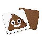 posavasos emoticonos Tamaño 9x9cm. Gift Base Caca Caca Emoticono Posavasos