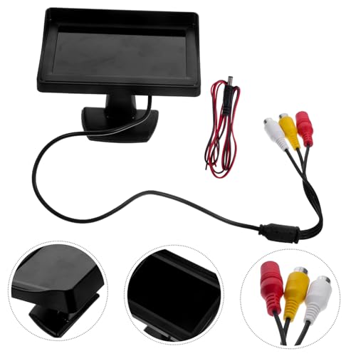OUNONA 4 3-calowy Monitor Lcd Do Samochodu Z Kamerą Cofania Monitor Kamery Cofania Do Samochodu Łatwy W Instalacji Wyświetlacz Do Parkowania