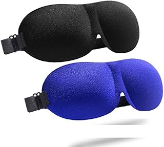 Sleep Mask for Women Men,Eye Mask for Sleeping 2 Pack Upgraded 3D Contoured