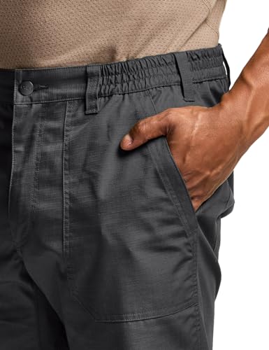 Image of CQR Men's Quick Dry Work Pants, Water Resistant Outdoor Tactical Pants, Lightweight Stretch Cargo Hiking Pants
