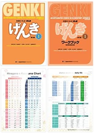 Genki 1 3rd Edition: An Integrated Course in Elementary Japanese Textbook and Workbook Set with Hiragana & Katakana Chart