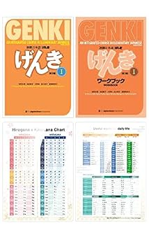 Genki 1 3rd Edition An Integrated Course in Elementary Japanese Textbook and Workbook Set with Hiragana & Katakana Chart