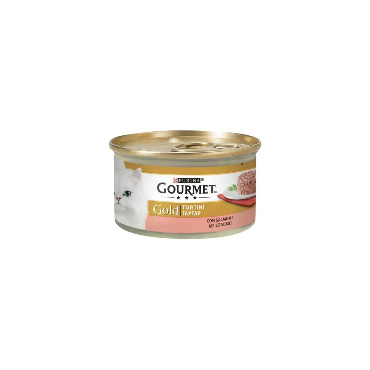 Gourmet Gold Tortini Nassfutter Katzen mit Lachs, 85 g