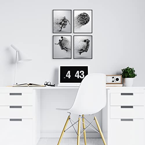Basketball Wall Art Prints - Set Of 4 (8X10) Unframed Basketball Posters - Basketball Room Decor For Men Kids Teenagers - Basketball Poster Set For Bedroom Man Cave - Basketball Wall Decor - Basketball Boys Bedroom Decor #TOP2